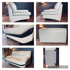 ☑️ジモ売約済　イタリア輸入30万一流本革pasquali2〜3人掛けソファースタジオ撮影使用