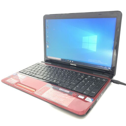 レッド 赤 ノートパソコン 15.6型 TOSHIBA 東芝 T350/34AR 中古良品 Pentium 4GB DVDマルチ 無線 Windows10 Office