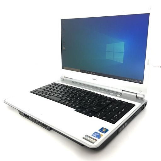 大容量HDD-500G Wi-Fi有 ホワイト ノートパソコン 15.6型 NEC PC-LL550WG6W 中古良品 Core i3 4GB DVDマルチ 無線 Windows10 Office