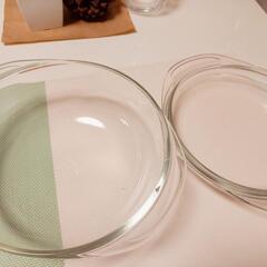 耐熱ガラスボウルとガラス蓋(パイ皿)