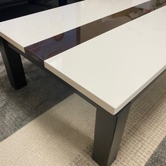 【ネット決済】こたつ　テーブル　1200×800 白＆茶色