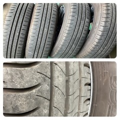 溝あり　2019年タイヤ　BALMINUM バルミナ 15インチ PCD100/5H　プリウス等 195/65R15　ホイール4本セット　ガリ傷なし