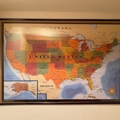 アメリカ地図　カラー地図