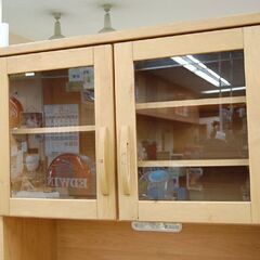 入江木工 レンジボード 幅90×奥44×高182cm 木製 カントリー調 食器棚