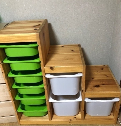 IKEA・イケア　おもちゃ箱・子供収納　TROFAST（トロファスト） 収納コンビネーション, パイン材