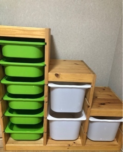 IKEA・イケア　おもちゃ箱・子供収納　TROFAST（トロファスト） 収納コンビネーション, パイン材