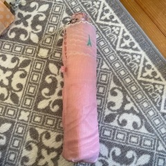 折りたたみ傘　ピンクのストライプ柄