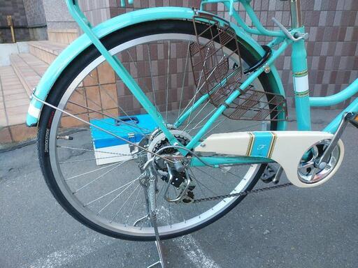 札幌市内配達無料！防犯登録料込み。中古26インチ ブリジストン製水色！