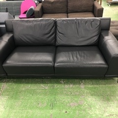 大塚家具　2人掛けレザーソファー