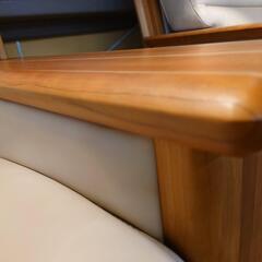 値下げしました！【愛品倶楽部柏店】カリモク　本革肘掛椅子　ＺＵ48ＦＯ