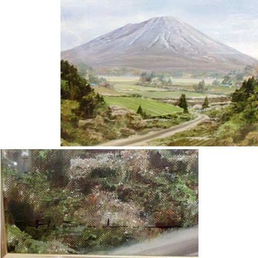 【新作入荷!!】 佐田 光 羊蹄山 サイン・タイトル有 油絵 真作 額縁付 絵画 油彩 その他