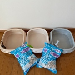 猫トイレ【3個】砂セット