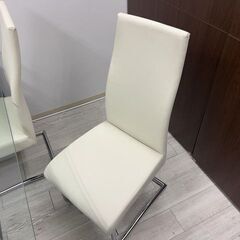 美品】ガラスダイニングテーブル＆チェア×4／ニトリ／直接引渡