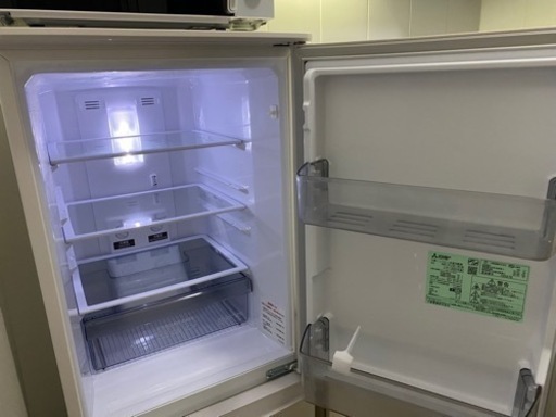 美品】冷蔵庫 2020年製 霜取り不要 三菱電機 MR-P15F-W 静音