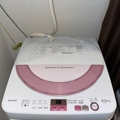 縦型洗濯機　6.0kg SHARP ES-GE6A