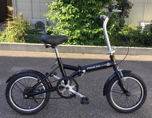 ＜整備・良品＞非売品・ソフトバンク・お父さんバイク・16インチ折りたたみ自転車・ブラック 変速なし