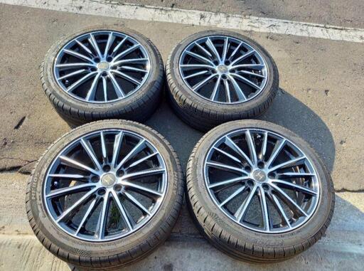 マイルスターファルコンのホイール5穴　114,3　HIFLY　夏タイヤ　225/45R18