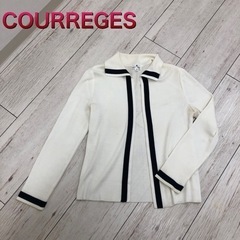 【COURRÈGES】ニット　ホワイト　薄手　９R　サイズM