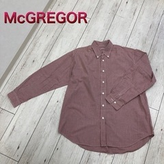【McGREGOR】L ボタンダウンシャツ　赤　チェック