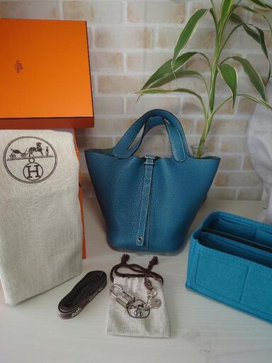 ☆美品☆正規品☆HERMES　ピコタンPM ブルージーン