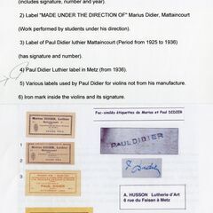 【選定分類：I- ⑧ モダン・マスターメード・仏蘭西】Violin By Paul Didier1954●修復・セッティング・調整未済but最近まで現役使用●試奏可