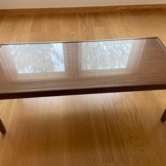 【ネット決済】藤栄FUJIEIのガラス天板センターテーブル