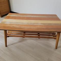 取引予定者決定(処分中古品)デザイン木目柄小型テーブル