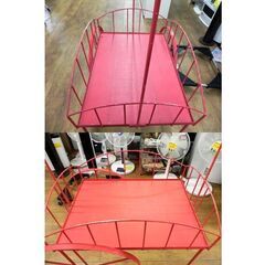 レトロポップなワゴン 幅90×奥行56.5高さ184㎝ レッド/赤色 イベントワゴン 店舗什器 札幌 厚別店