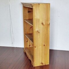 山口)下松市より　木製ラック 3段ラック ブックシェルフ パイン材 幅85.5×奥行35×高さ116cm 　BIZJF25H 山口)下松市より 木製ラック 3段ラック ブックシェルフ パイン材 幅85.5×