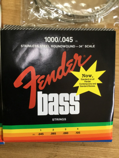 FenderBass弦3set+フラットワウンドワウンド弦 FenderBass弦3set+フラットワウンドワウンド弦