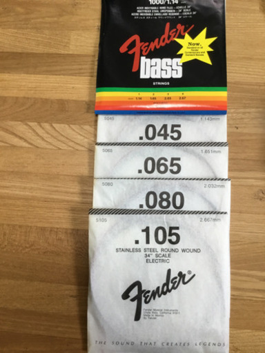 FenderBass弦3set+フラットワウンドワウンド弦 FenderBass弦3set+フラットワウンドワウンド弦