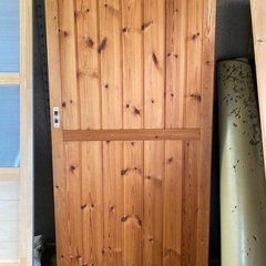 木製扉大　裏側和紙付き