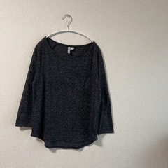 【 H&M 】Tシャツ 7分丈 グレー Sサイズ