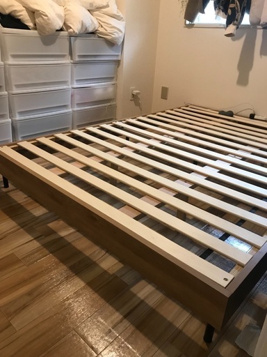 深型/LBR) ダブルベッドフレーム(コンソン ボロかっ 