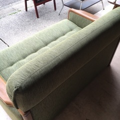 オリーブグリーン 2人掛けソファ グリーン ソファ 2人掛け 布製 緑 黄緑 オリーブグリーン 引越し