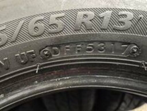 未走行に近い BS NEXTRY 155/65R13 13インチ 夏タイヤ 4本 2017年製 ...