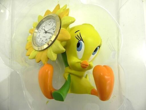 当時物！ LOONEY TUNES 1998年 TWEETY ミニクロック 置時計 ワーナーブラザース トゥイーティー ヴィンテージ 札幌市 厚別区 当時物！ LOONEY TUNES 1998年 TWEETY ミニクロック 置時計 ワーナー