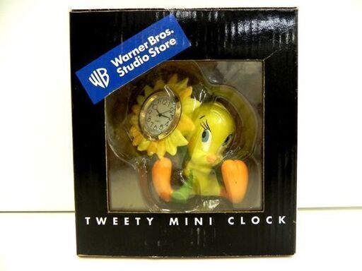 当時物！ LOONEY TUNES 1998年 TWEETY ミニクロック 置時計 ワーナー