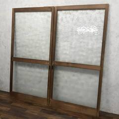 🔷🔶🔷ba9/72 【直接引取り限定】 希少 昭和型板ガラス ときわ 木製ガラス