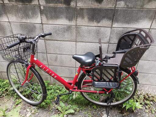 自転車 27インチ 6段変速ギア 後チャイルドシート子供乗せる