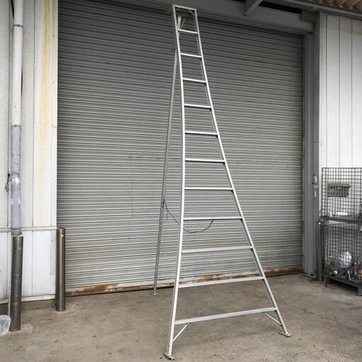 ba10/94 【直接引取り限定】 長谷川工業 GSN-360 オールアルミ三脚脚立 中古 グリーンステップ 全長3577mm ハセガワ 梯子 ハシゴ 脚立