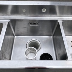 ⭐︎中古品　タニコー　2槽ダクト付きシンク　1485×600×800mm  厨房機器⭐︎