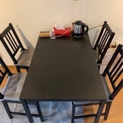 【ネット決済】IKEAダイニングテーブル&チェアー4脚セット