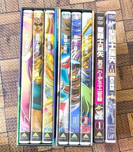 聖闘士星矢アニメDVD-BOX 2つとバラDVDおまけ