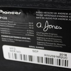 Pioneer/センタースピーカー/SP-C22 ⑤-ドレス見本！！