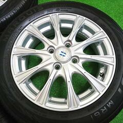 19年タイヤ ガリ無し WEDS製 アルミ付き 新古？ 夏タイヤ 155/65R14 ウェイク/N-BOX/タントカスタム/ルークス等