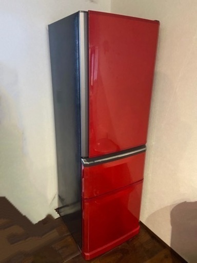 三菱　冷蔵庫　赤　レッド　ノンフロン冷凍冷蔵庫　C37EY