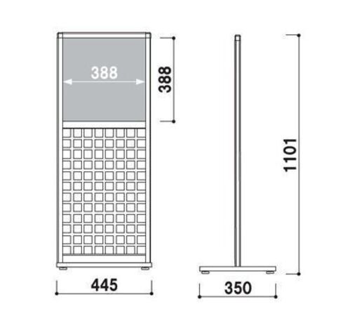 【屋内使用品】格子フロアースタンド 看板･誘導表示　定価¥48,000