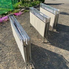 (お値下げしました！)中折れスチールワゴン クロームフレーム　3台セット