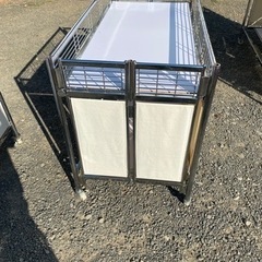 (お値下げしました！)中折れスチールワゴン クロームフレーム　3台セット